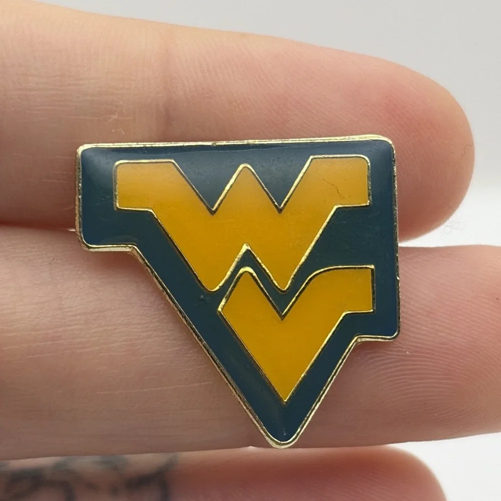 West Virginia University Logo Mountaineers WV Lapel Hat Pin
